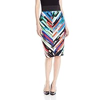 Milly Women's Mirage Stripe Mitered Skirt