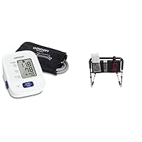 OMRON Bronze Blood Pressure Monitor with 14 Readings, Essential 3 Pocket Bed Rail Accessory Pouch
