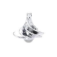 Spinning Tops Stainless Steel Wind Blow Turn Gyro Desktop Decompression Toys for Kids and Adults Silver