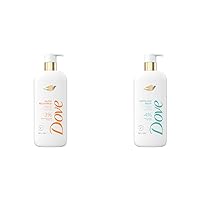 Dove Exfoliating Body Wash Glow Recharge Energizes & illuminates skin 3% brightening serum & Body Wash Exfoliate Away Micro-polishes for silkier skin 4% refining serum with AHA 18.5 oz