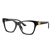 Versace VE 3341U GB1 Black Plastic Cat-Eye Eyeglasses 52mm