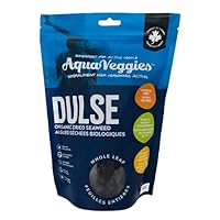 Aqua Veggies Organic Atlantic Whole Leaf Dulse- 4 oz Hand Harvested, Sun Dried Seaweed-Protein - Excellent Source of Vitamins B6, B12, Fibre Iron, Iodine. Rich in Protein, Calcium