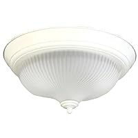 MaxLite Ceiling Fixture Traditional White Finish with 2X12W 2700K JA8 Compliant Enclosed Rated E26 Socket LED LAMP