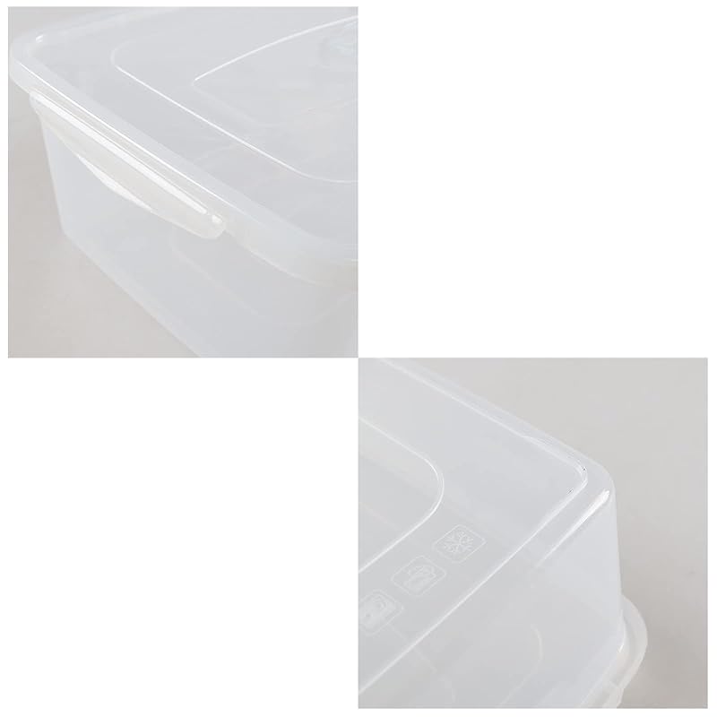 Rinboat 18 Quart Plastic Storage Bins with Lid, Clear Plastic Storage Tote,  4-Pack