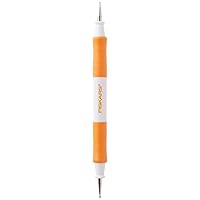 Fiskars Unisex W/2 Tip Sizes Writing Instrument, Ideal for Texture Plates and Embossing Systems, Reduces Finger Strain with Softgrip Barrel