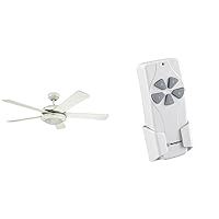Westinghouse Lighting 7233600 Comet Indoor Ceiling Fan with Light, White & Westinghouse Lighting 7787000 Ceiling Fan and Light Remote Control, White