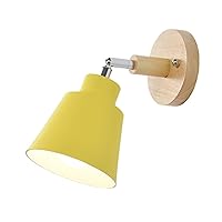 Rotatable Wall Sconces, Wall Mounted Lamps, Metal Wall Light Fixtures, Reading Lights for Bedside Bedroom Living Room Indoor Doorway,Yellow