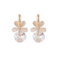 Pear Crystal & Cubic Zirconia Drop Earrings