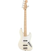 Squier Affinity Series 5-String Jazz Bass, Olympic White, Maple Fingerboard