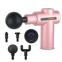 Wireless Massage Gun, Handheld Electric Athlete Body Muscle Massager, Deep Tissue Impact Fascia Gun, 6 Gears and 4 Massage Heads, Long-Lasting Battery Use, Exquisite Holiday Gifts Pink