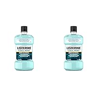 Zero Alcohol Mouthwash, Alcohol-Free Oral Rinse to Kill 99% of Germs That Cause Bad Breath for Fresh Breath & Clean Mouth, Less Intense Taste, Cool Mint Flavor, 1 L (Pack of 2)