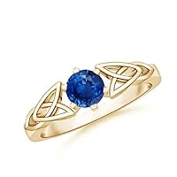 Blue Sapphire Art Deco Band Ring 925 Sterling Silver 18k Yellow Gold September Birthstone Gemstone Jewelry Wedding Engagement Women Birthday Gift