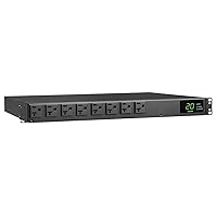 Metered PDU, Auto-Transfer Switch (ATS), 20A, 120V, 1.92kW, Single-Phase - 16 Outlets (5-15/20R), Dual 12ft L5-20P Input Cords - 1U Rackmount, TAA Compliant, 2 Year Warranty (PDUMH20ATS)