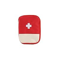 Portable Medical Travel Bag Empty Medicine Storage Bag Mini First Aid Pouch for Home or Camping (Red) S Carrying case