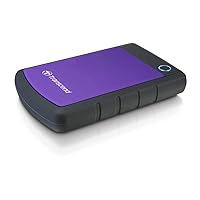 Transcend Storejet 2TB Portable USB 3.0 Hard Disk (TS2TSJ25H3P), Purple
