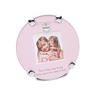 Mud Pie Baby Quotables Clip Frame with Charm, Little Sisters with Heart