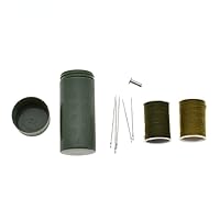 Portable Sewing Kit with Threads Needles Mini Green Case Sewing Box Set for Fabric Crafts - (Style A)