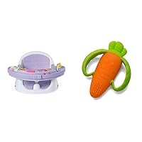Infantino Music & Lights 3-in-1 Discovery Seat and Booster - Convertible Infant Activity & Lil' Nibbles Textured Silicone Baby Teether - Sensory Exploration and Teething Relief