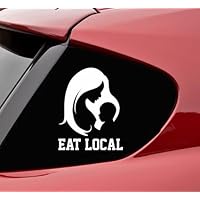 Eat Local Breast Feeding Vinyl Decal Sticker