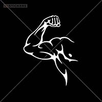 Bodybuilder Muscle Decal Sticker, UV-resistant Personalized Surface, Formidable Finish for Forearm