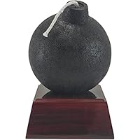 Decade Awards Bomb Trophy - 5.5 Inch Tall | Da Bomb Award | Celebrate an Explosive Victory with This Bombshell of a Trophy - Engraved Plate on Request