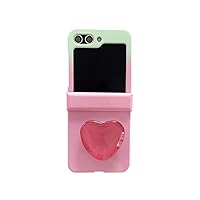 for Samsung Galaxy Z Flip 5 Cute Case with Lovely Kickstand, Pink Stand Case for Z Flip 5 Hard PC, Protective Women Case for Z Flip 5, Girly Fashion Case for Galaxy Z Flip 5