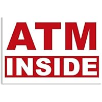 ATM Inside - Store Business 3M Reflective Sticker| Window Decal