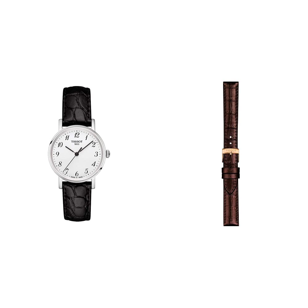 Tissot Women's Everytime Desire 316L Stainless Steel case Swiss Quartz Dress Watch with Leather Strap