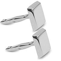 Engraveable Cuff Links 13.5mm Square 925 Sterling Silver Engravable Cuff Links Jewelry for Men
