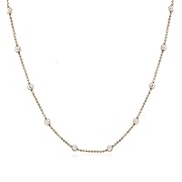 DECADENCE Sterling Silver 3.00mm Moon by the Yard Rhodium Plated Chain