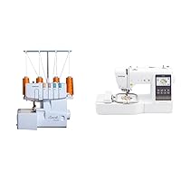 Brother Serger, 1034D, Heavy-Duty Metal Frame Overlock Machine,1,300 Stitches Per Minute & SE700 Sewing and Embroidery Machine, Wireless LAN Connected, 135 Built-in Designs