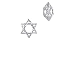 13mm 3D Open Domed Jewish Star of David Charm