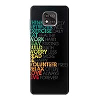 R3523 Think Positive Words Quotes Case Cover for Motorola Moto G Power (2021)