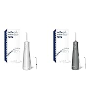 Waterpik Cordless Pulse Portable Water Flosser Bundle with 2 Classic Jet Tips, Rechargeable Battery, USB Charger, WF-20 White and Gray