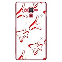 SECOND SKIN MHAK Spacer White x Red (Clear) / for AQUOS Ever SH-04G/docomo DSH04G-PCCL-298-Y373