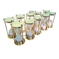 AK Nautical Brass Sand Timer Hourglass Vintage Collectible Maritime Desk Decor Gift