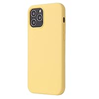 Case for iPhone 15 Pro Max/15 Pro/15 Plus/15, Ultra Thin Liquid Silicone Phone Cover with Screen Camera Protection Soft Shockproof Case,Yellow,15 Plus