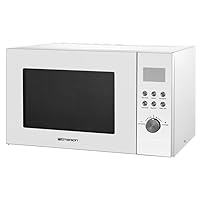 Emerson MW1101W Microwave Oven with Timer & LED Display 1000W, 10 Power Levels, 6 Pre-Programmed Settings, Removable Glass Turntable with Child Safe Lock, 1.1 Cu. Ft, White