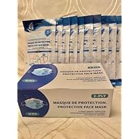 50 PCS Disposable Face Mask 3 Layers Filter Non-Woven Anti Dust Ear Loop Comfort