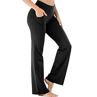 Bootcut Yoga Pants with Pockets for Women High Waist Workout Bootleg Dress Pants 4 Pockets Work Pants for Women