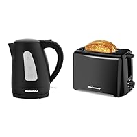 Elite Gourmet EKT8690 1.7L Electric Tea Kettle 1500W Hot Water Heater Boiler BPA-Free, Fast Boil & ECT1027B Cool Touch Toaster with 6 Temperature Settings & Extra Wide 1.25