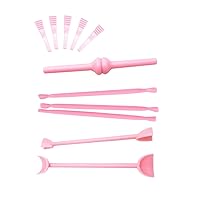 BESTOYARD 11 Pcs Clay Sculpting Tools Fake Cookies Double-ended Clay Tools Pottery Decor Cake Tools Cake Icing Tools Fondant Shaping Moulds Tools Gum Engraving Pen Cartoon Pink