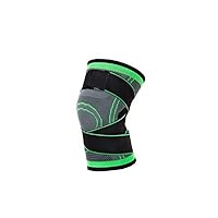 Knee Support Hand Compression Osteoarthritis Arthritis Pain Relief Jogging Exercise Elastic Wrap Splint Knee Mats for Men and Women (XXL, Green)