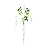Artificial Flower Wisteria Artificial Flowers Garland Fake Vines Silk Plants for Wedding Home Garden Party Decoration White