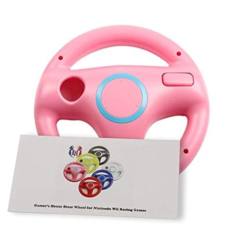 GH Wii Wheel for Mario Kart 8 , Wii (U) Steering Wheel for Remote Plus Controller - Peach Pink (6 Colors Available)