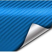 VViViD XPO Electric Blue 3D Carbon Fiber Vinyl Wrap Roll with Air Release Technology (1.5ft x 5ft)