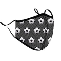 Kids Face Wrap Cloth Reusable Fashion Mask, Soccer, 1 Count (Pack of 1)