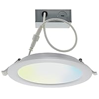 Satco 10W LED Direct Wire Downlight-1.5 Inches Tall and 5.31 Inches Wide-White Finish-80 Color Rendering Index