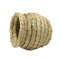 Pet Products Bird Nest Handwoven Straw House for Parakeets Cockatiels Parrot Budgie Or Small Pet (L, Primary Colors)
