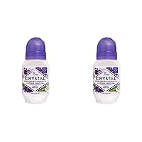 Crystal Mineral Deodorant Roll-On, Lavender & White Tea, Purple, 2.25 Fl Oz (Pack of 2)